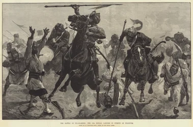 Die Schlacht von Tel-el-Kebir, die 13. Bengalischen Lanzenreiter verfolgen Flüchtlinge